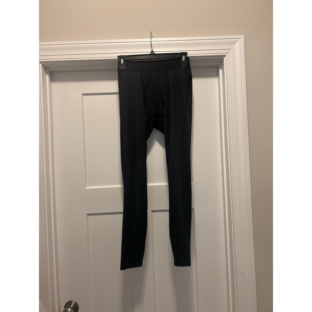 REI Mens Black Lightweight Base Layer Bottoms Ankle Pants Hike Camp Size Small